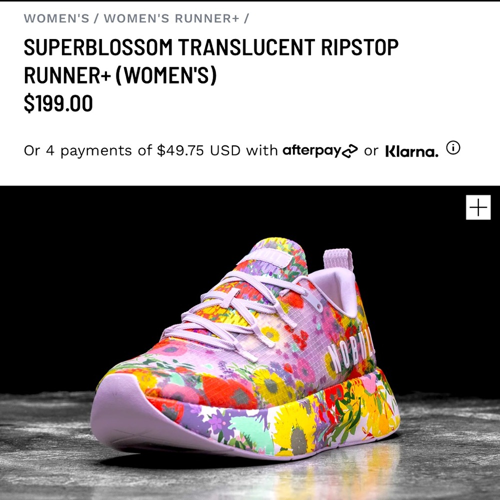 NOBULL SUPERBLOSSOM TRANSLUCENT RIPSTOP RUNNER+ (WOMEN'S)